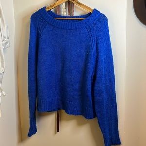 a.n.a blue cropped sweater XL